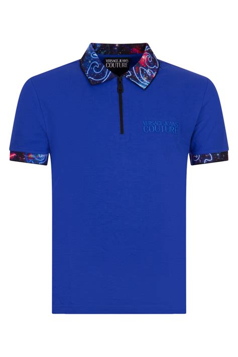 versace polo blauw